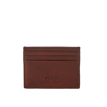 Polo Ralph Lauren Unisex Heritage Full Grain Card Case Brown