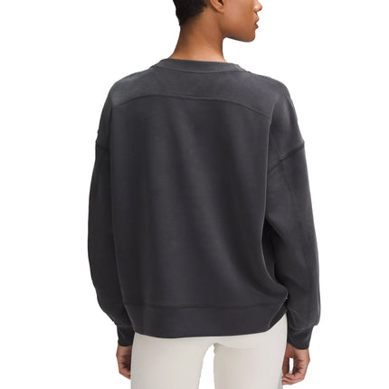 lululemon Women's Softstreme Perfectly Oversized Crewneck Pullover Black