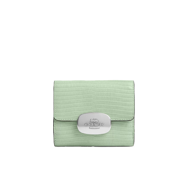 Coach Women's Eliza Small Wallet Silver/Pale Green