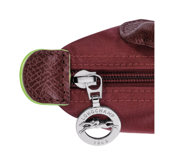 Longchamp Women's Le Pliage Green Pouch With Handle Pomegranate