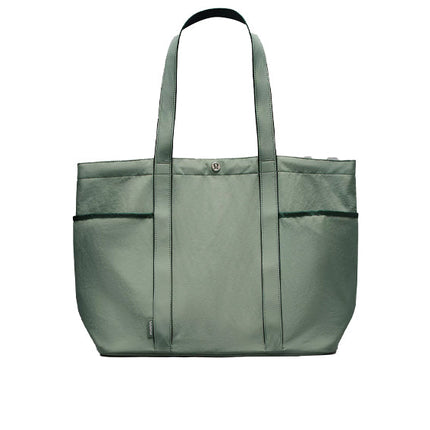 lululemon Unisex Daily Multi Pocket Tote Bag 20L Grey Eucalyptus/Legacy Green