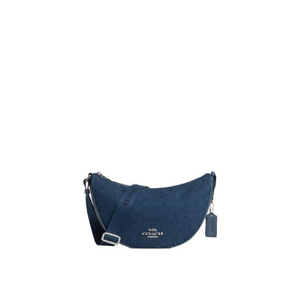 Coach Women's Pace Shoulder Bag In Signature Jacquard Silver/Denim/Dark Denim