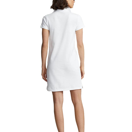 Polo Ralph Lauren Women's Cotton Mesh Polo Dress White