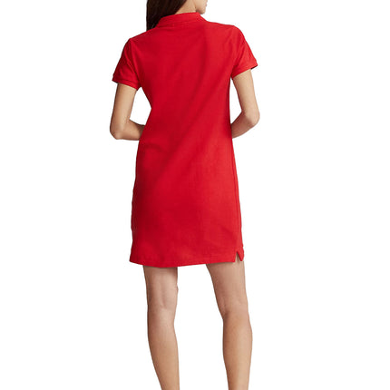 Polo Ralph Lauren Women's Cotton Mesh Polo Dress Red