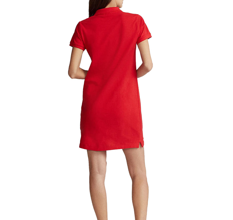 Polo Ralph Lauren Women's Cotton Mesh Polo Dress Red