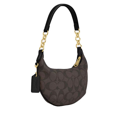 Coach Women's Mini Payton In Signature Canvas Gold/Brown Black