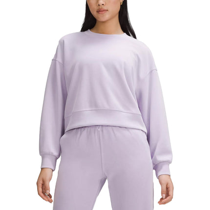 lululemon Women's Softstreme Perfectly Oversized Cropped Crew Lilac Ether