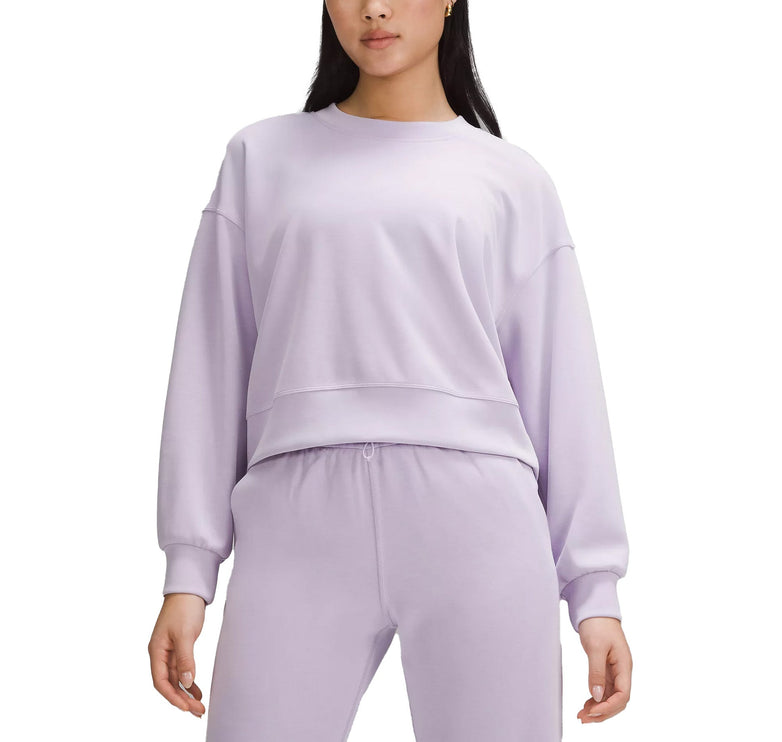 lululemon Women's Softstreme Perfectly Oversized Cropped Crew Lilac Ether