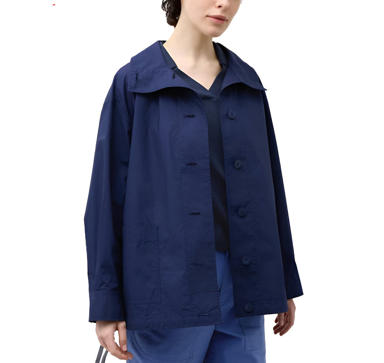 Uniqlo Unisex Light Cotton Oversized Jacket 68 Blue