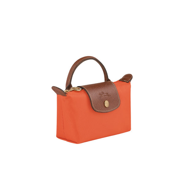 Longchamp Women's Le Pliage Original Pouch With Handle Orange