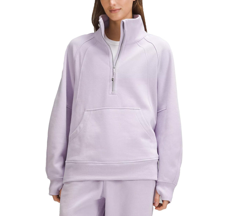 lululemon Women's Scuba Oversized Funnel Neck Half Zip Long Lilac Ether