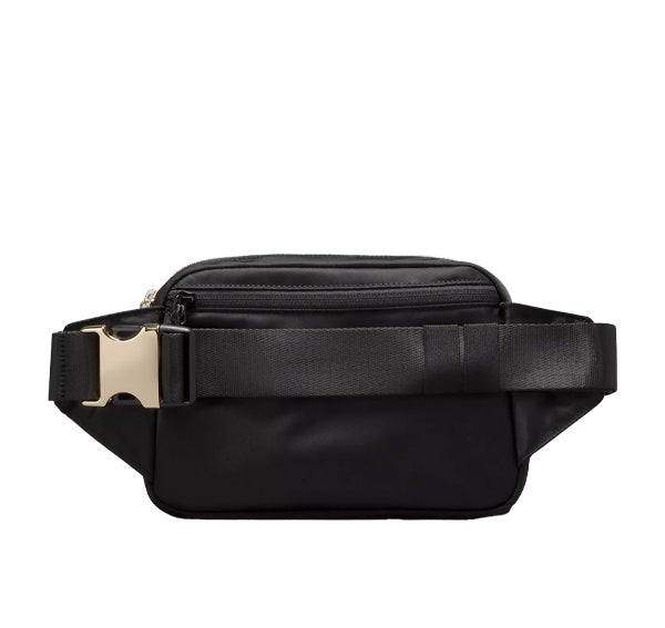 lululemon Unisex Everywhere Belt Bag Large 2L Metal Hardware Black Gold