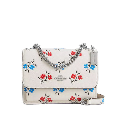 Coach Women's Mini Klare Crossbody With Floral Print Silver/Chalk Multi