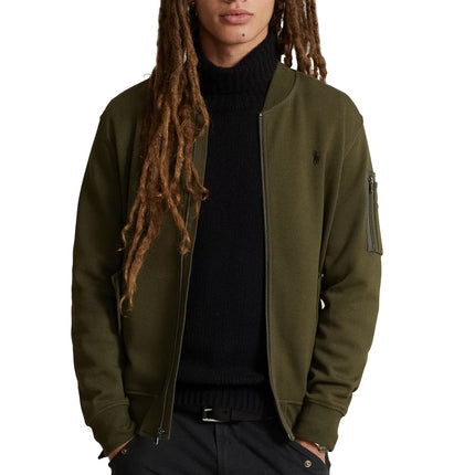 Polo Ralph Lauren Men's Double Knit Bomber Jacket Company Olive