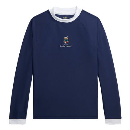 Polo Ralph Lauren Boy's Polo Bear Performance Rash Guard Newport Navy