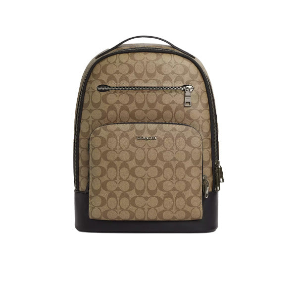 Coach Women's Ethan Backpack In Signature Canvas Gunmetal/Khaki