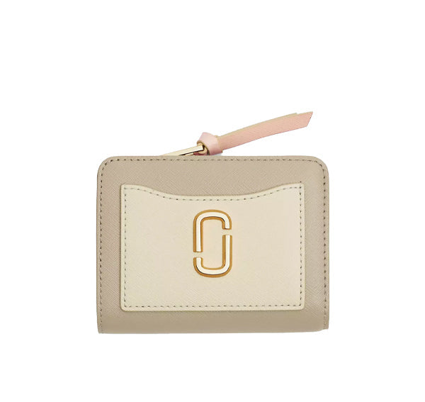 Marc Jacobs Women's The Utility Snapshot Mini Compact Wallet Khaki Multi