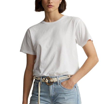 Polo Ralph Lauren Women's Cotton Jersey Crewneck Tee White