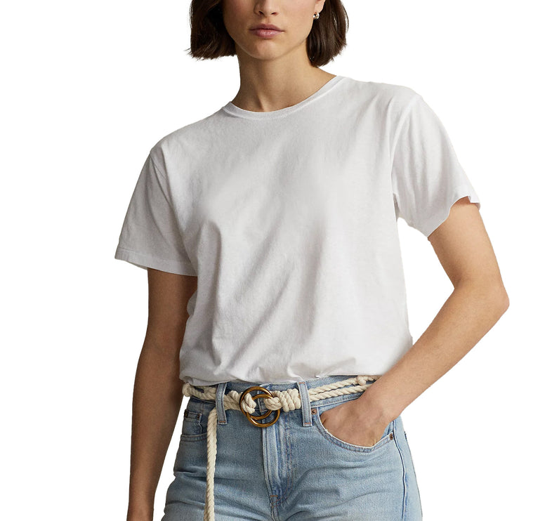 Polo Ralph Lauren Women's Cotton Jersey Crewneck Tee White