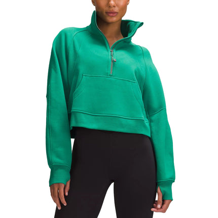 lululemon Women's Scuba Oversized Funnel Neck Half Zip Cascadia Green