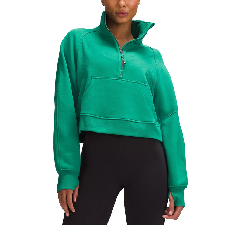 lululemon Women's Scuba Oversized Funnel Neck Half Zip Cascadia Green