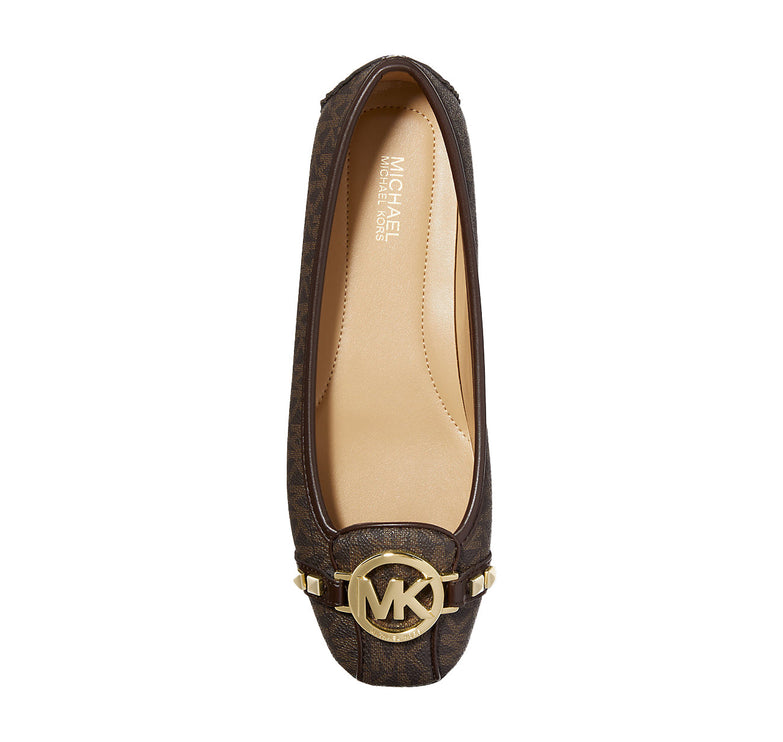 Michael Kors Women's Fulton Studded Logo Moccasin Brown