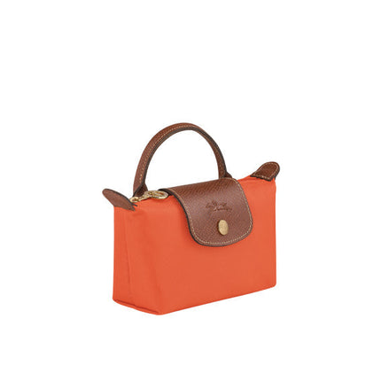 Longchamp Women's Le Pliage Original Pouch With Handle Orange - Ready to Ship