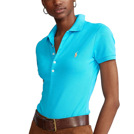 Polo Ralph Lauren Women's Slim Fit Stretch Polo Shirt Cove Blue