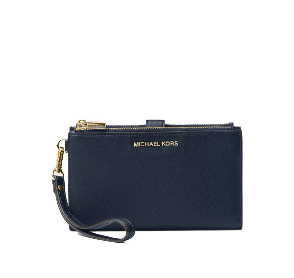 Michael Kors Women's Adele Leather Smartphone Wallet Navy