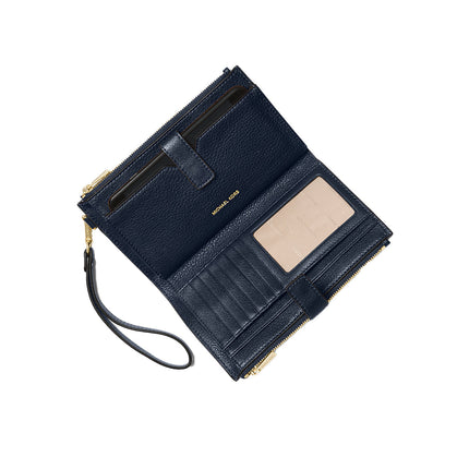 Michael Kors Women's Adele Leather Smartphone Wallet Navy