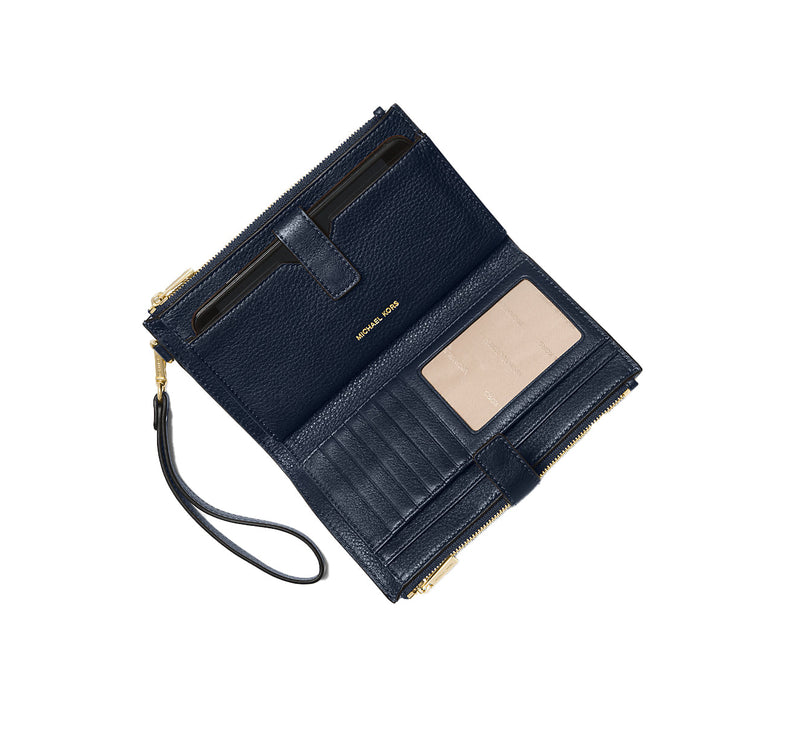 Michael Kors Women's Adele Leather Smartphone Wallet Navy