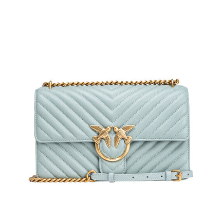 Pinko Women's Classic Love Bag One Chevron Mist Grey