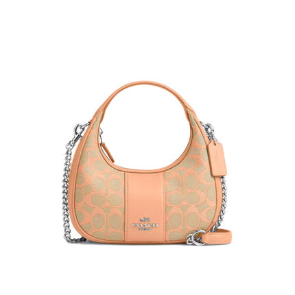 Coach Women's Carmen Mini Crossbody In Signature Jacquard Silver/Faded Blush