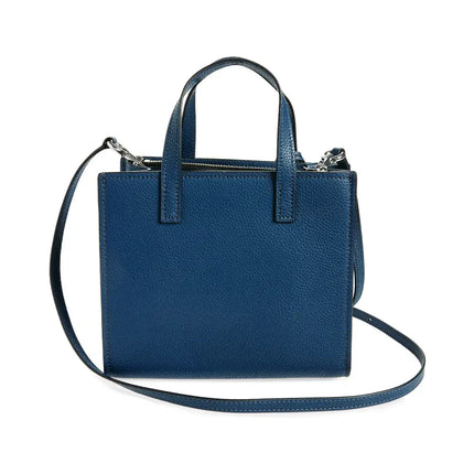 Marc Jacobs Women's Mini Grind Branded Leather Tote Bag Azure Blue