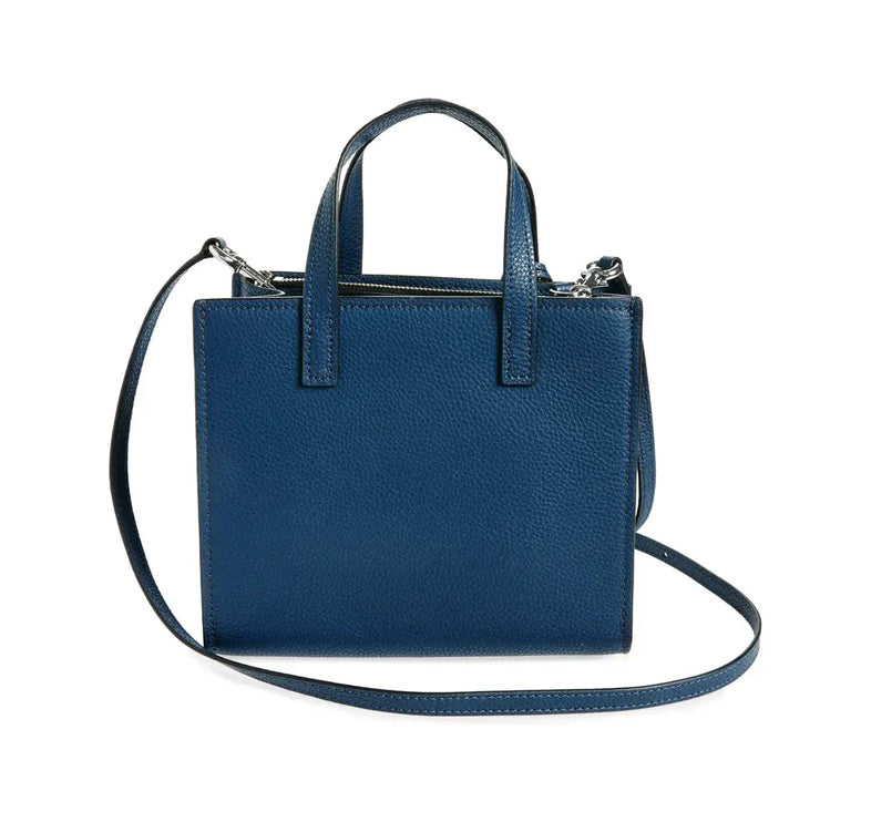 Marc Jacobs Women's Mini Grind Branded Leather Tote Bag Azure Blue