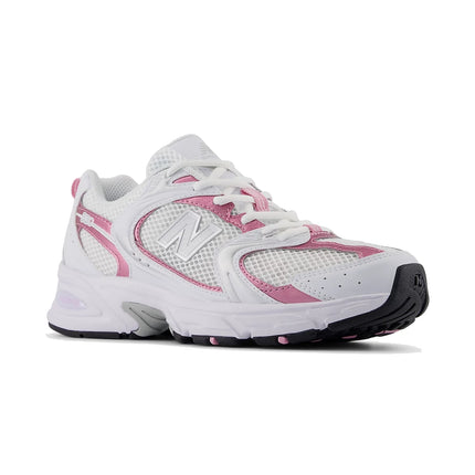 New Balance 530 White with Pink Sugar and Silver Metallic MR530PK