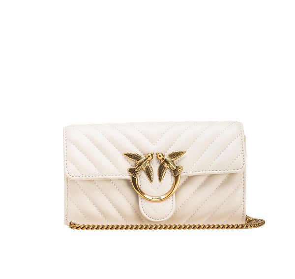 Pinko Women's Love Bag One Wallet Chevron White