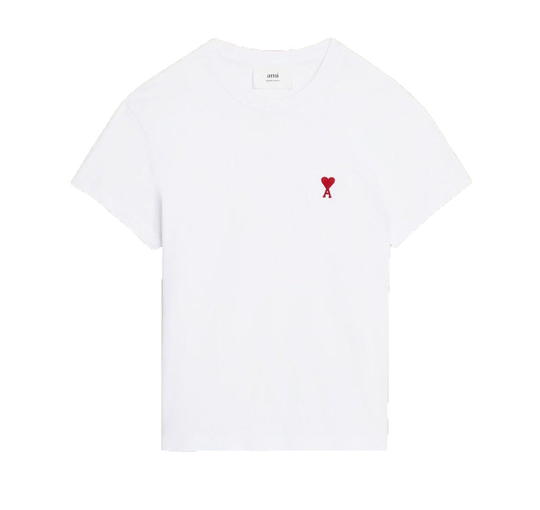 AMI Alexandre Mattiussi Unisex Ami de Coeur Small Logo T-Shirt White - Ready to Ship