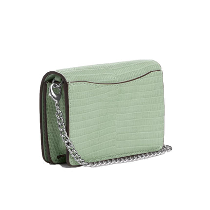 Coach Women's Mini Wallet On A Chain Silver/Pale Green