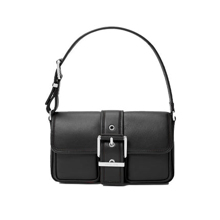 Michael Kors Women's Colby Medium Leather Shoulder Bag Black