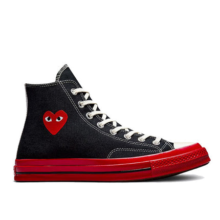 Converse x Comme des Garçons PLAY Chuck 70 High Top Black/Red/Egret - Special Price