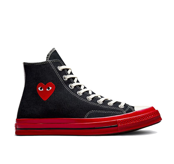 Converse x Comme des Garçons PLAY Chuck 70 High Top Black/Red/Egret - Special Price