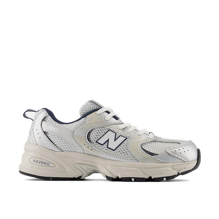 New Balance Grade School 530 Summer Fog with Nimbus Cloud and Navy GR530KA