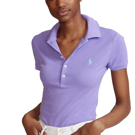 Polo Ralph Lauren Women's Slim Fit Stretch Polo Shirt Cactus Purple