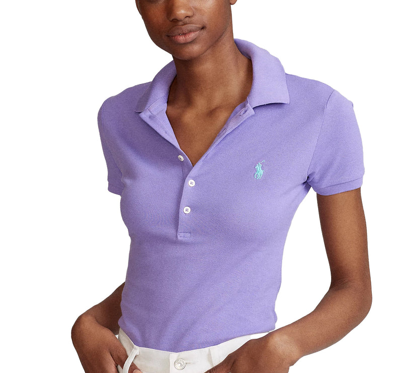 Polo Ralph Lauren Women's Slim Fit Stretch Polo Shirt Cactus Purple