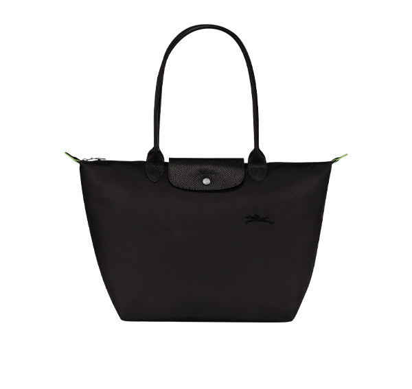 Longchamp Women's Le Pliage Green L Tote Bag Black Recycled Canvas