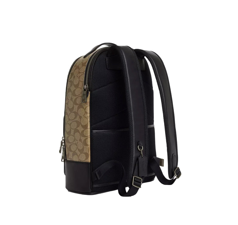 Coach Women's Ethan Backpack In Signature Canvas Gunmetal/Khaki