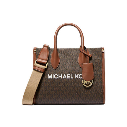 Michael Kors Women's Mirella Small Signature Logo Crossbody Bag Brown