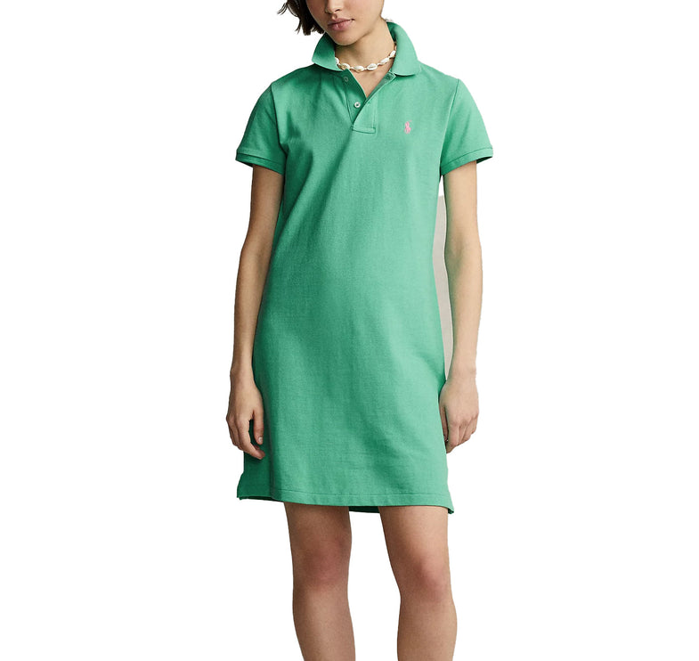 Polo Ralph Lauren Women's Cotton Mesh Polo Dress Sunset Green