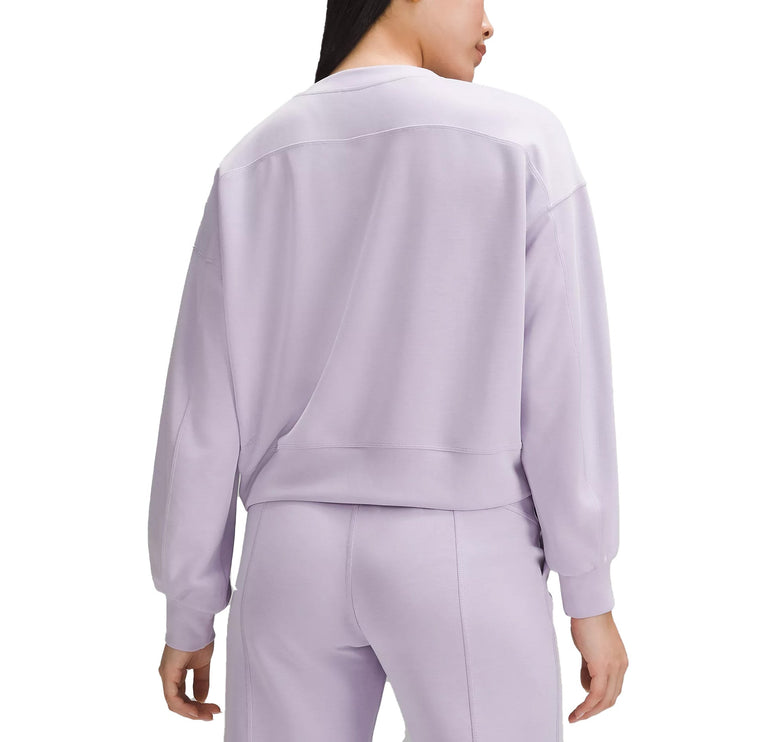 lululemon Women's Softstreme Perfectly Oversized Cropped Crew Lilac Ether